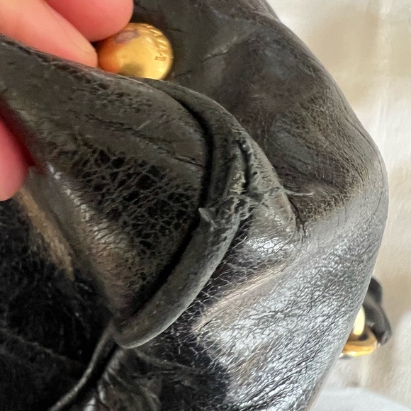 Prada Vitello handbag satchel leather black - Picture 7 of 8